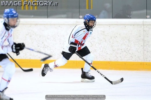 2015-11-21 Aosta B-Hockey Milano Rossoblu U14 0275 Luca Orlandi